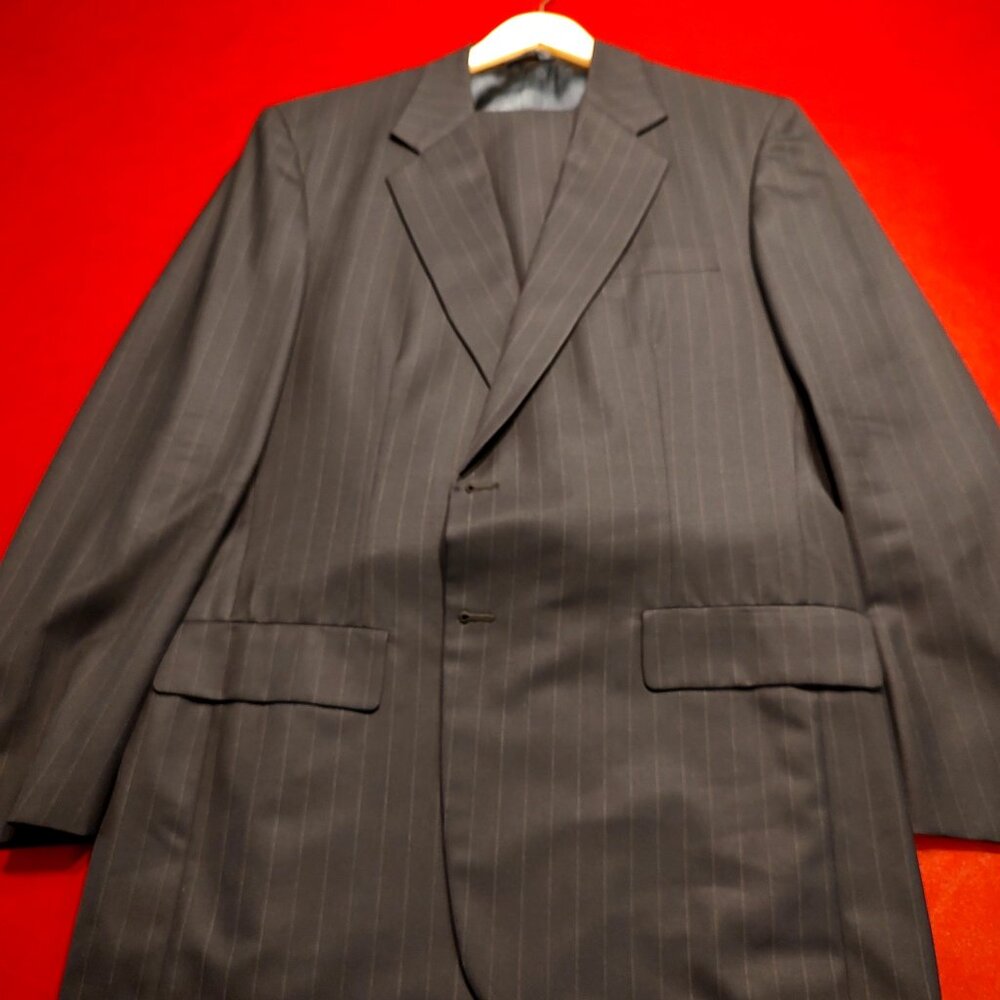 Black Pinstripe Suit